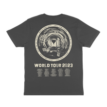 Load image into Gallery viewer, Faith In The Future World Tour Logo Charcoal Tee - UK &amp; Europe