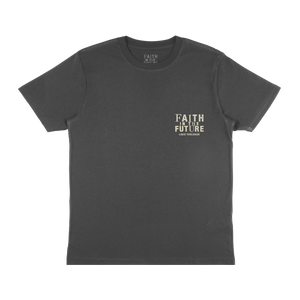 Faith In The Future World Tour Logo Charcoal Tee - UK & Europe