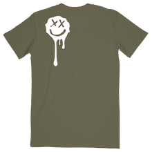 Load image into Gallery viewer, Olive Drip Smiley Tee