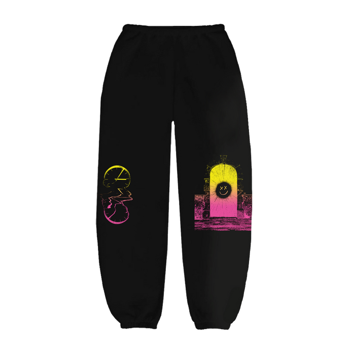 Melting Clock Black Sweatpants