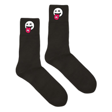 Load image into Gallery viewer, Black Smiley Socks